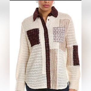 St. John Textured Wool-Blend Top